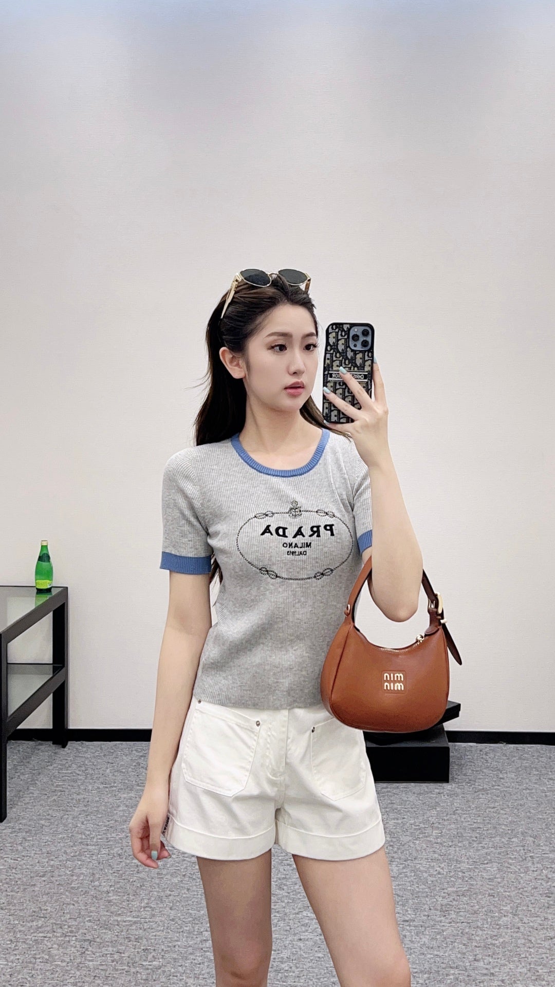 P*♥2025 new product Embroidered knitted short sleeves