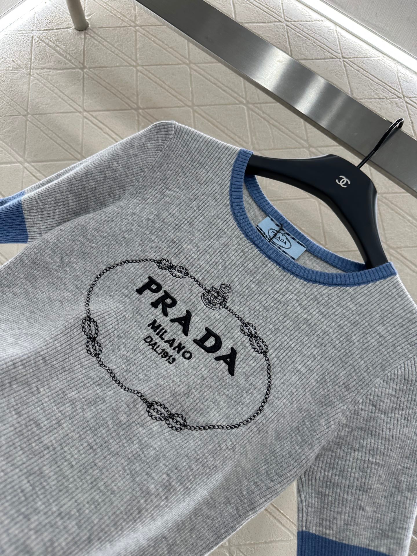 P*♥2025 new product Embroidered knitted short sleeves