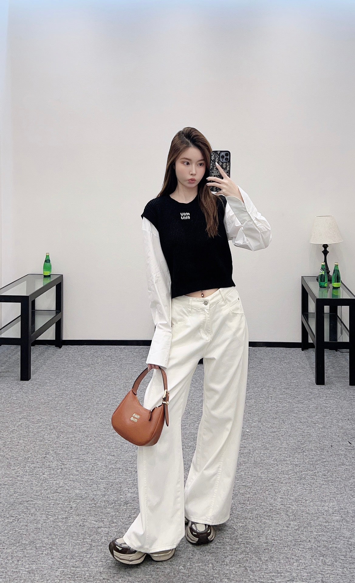 Mimi*♥2025 New Arrival Knitted long-sleeved top