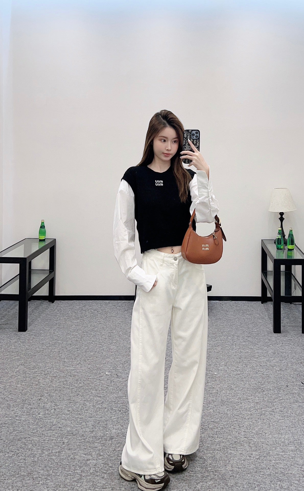 Mimi*♥2025 New Arrival Knitted long-sleeved top