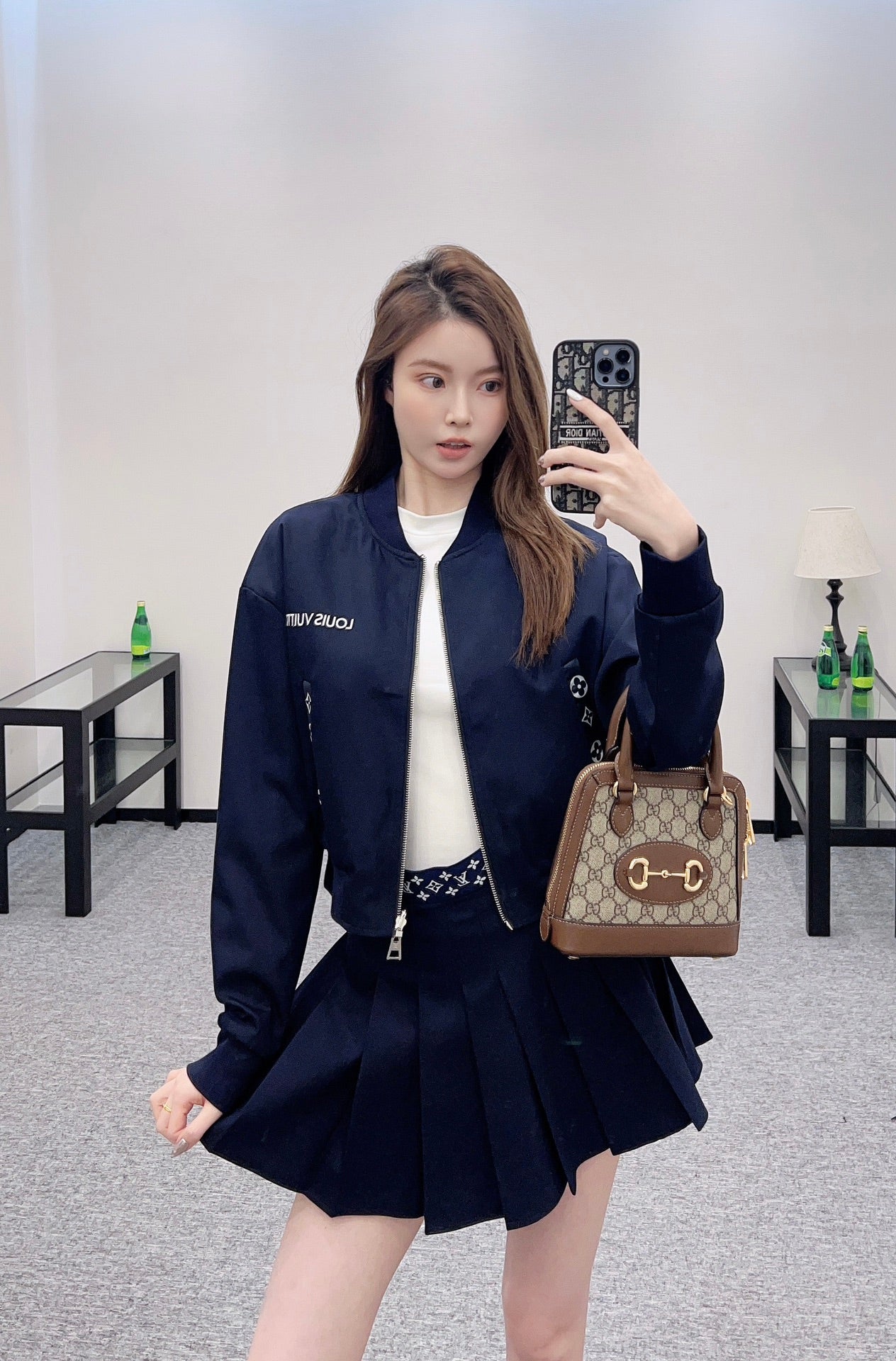 Louis*♥ 2025 New Arrivals Reversible Jacket and Skirt Set