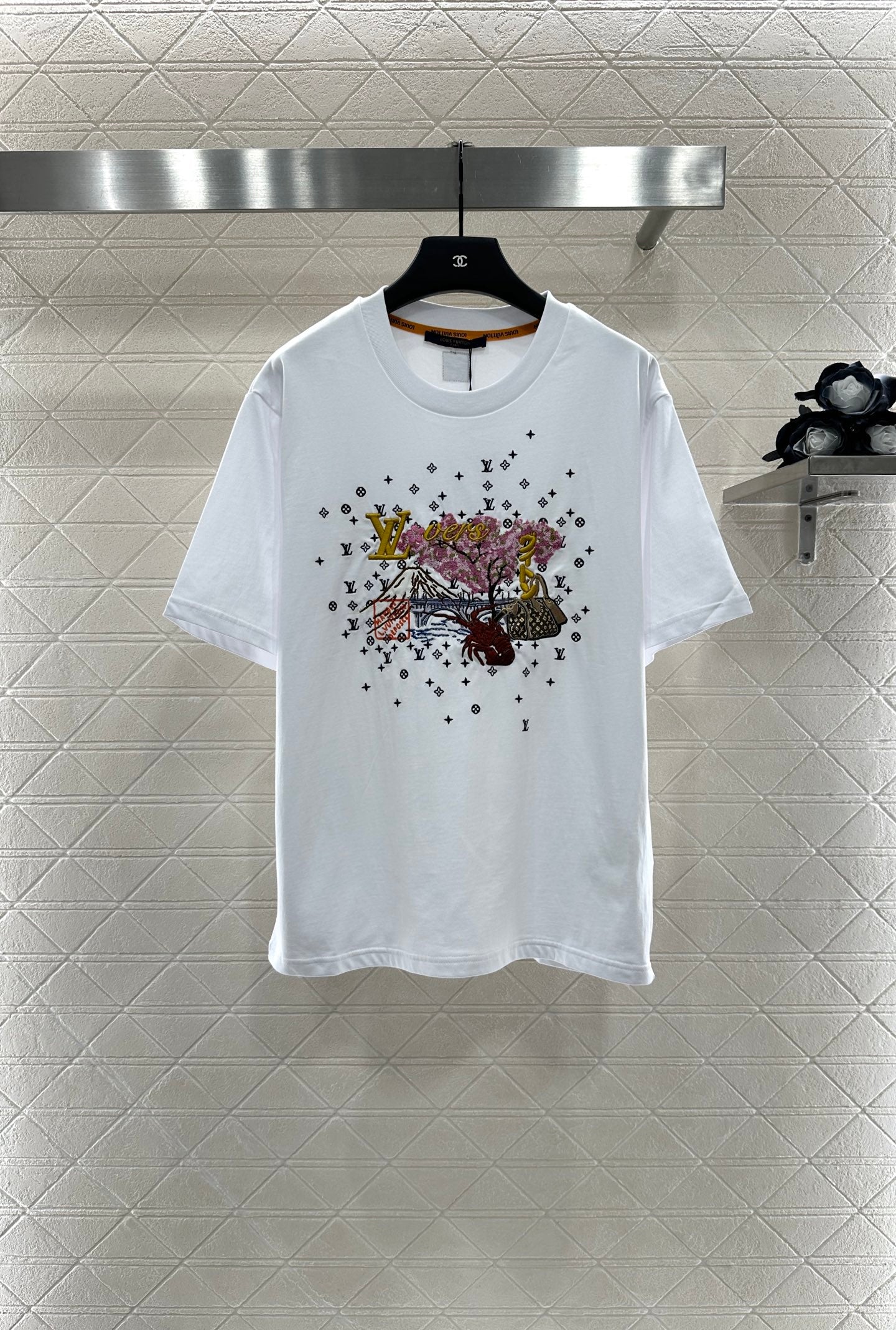 Louis*♥2025 New Arrivals Round-Neck Embroidered Short Sleeves