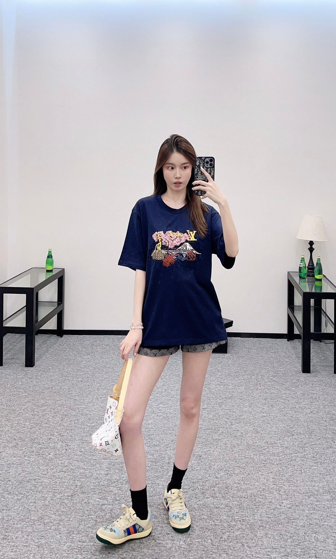 Louis*♥2025 New Arrivals Round-Neck Embroidered Short Sleeves