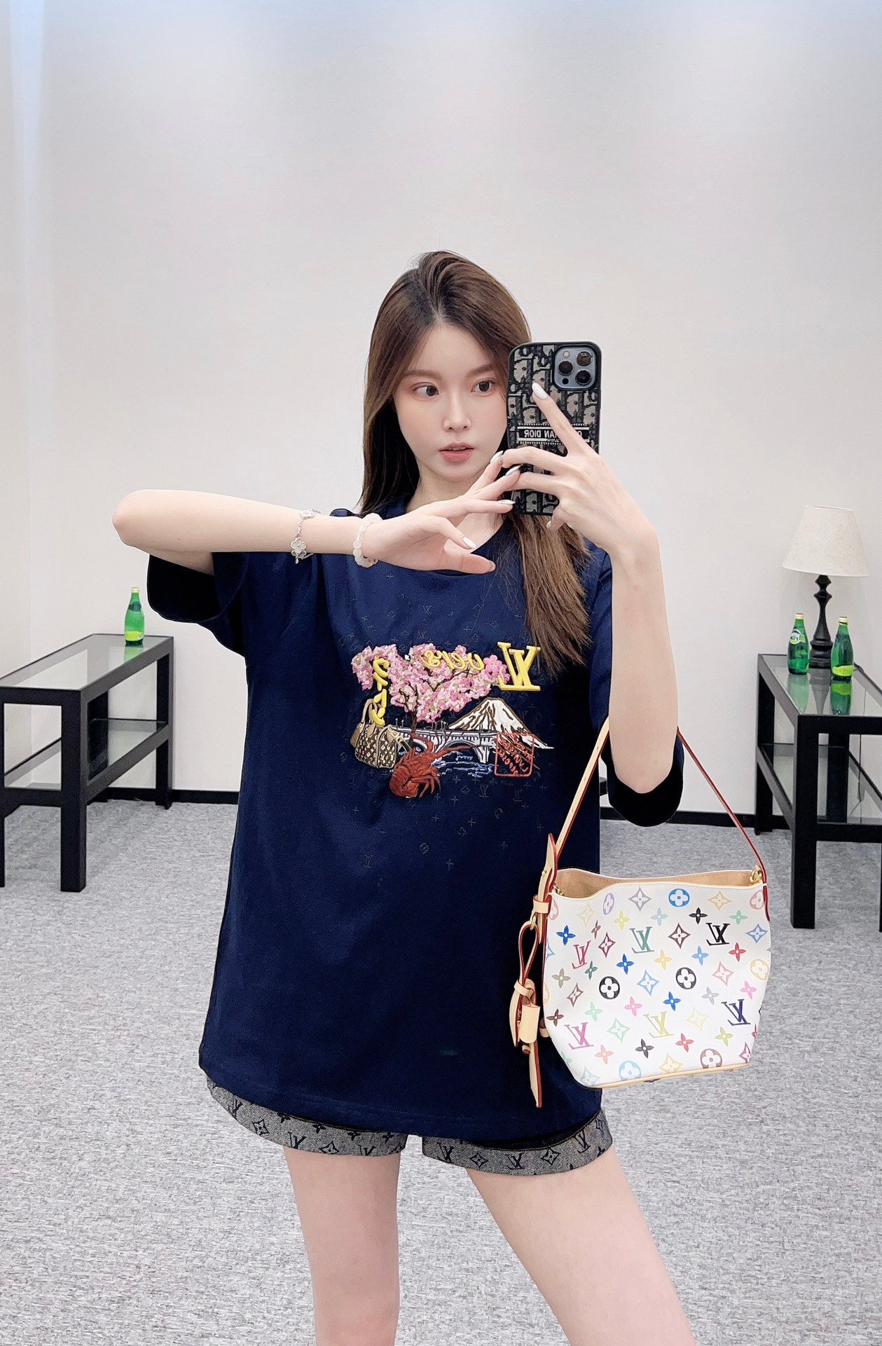Louis*♥2025 New Arrivals Round-Neck Embroidered Short Sleeves