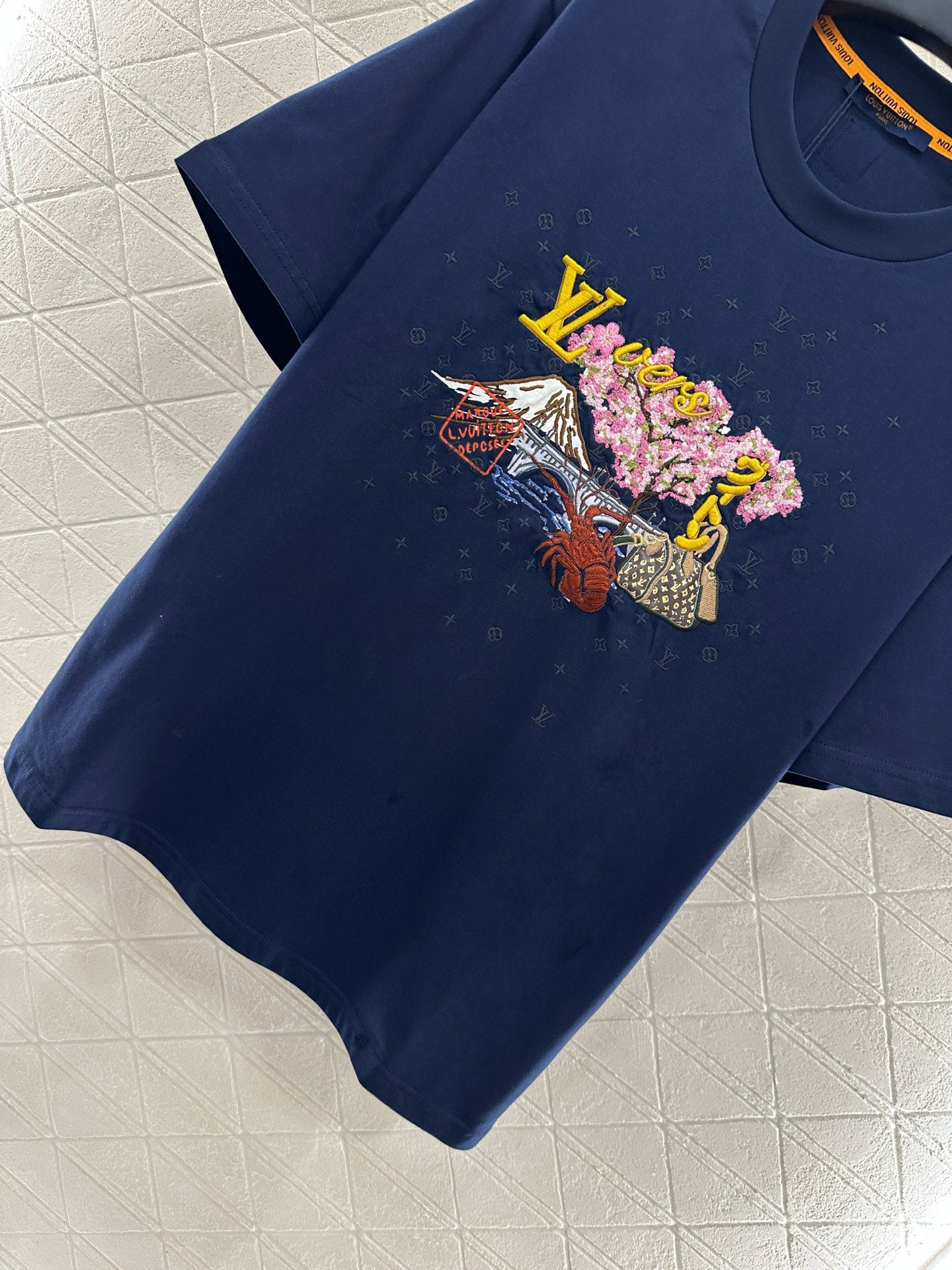 Louis*♥2025 New Arrivals Round-Neck Embroidered Short Sleeves