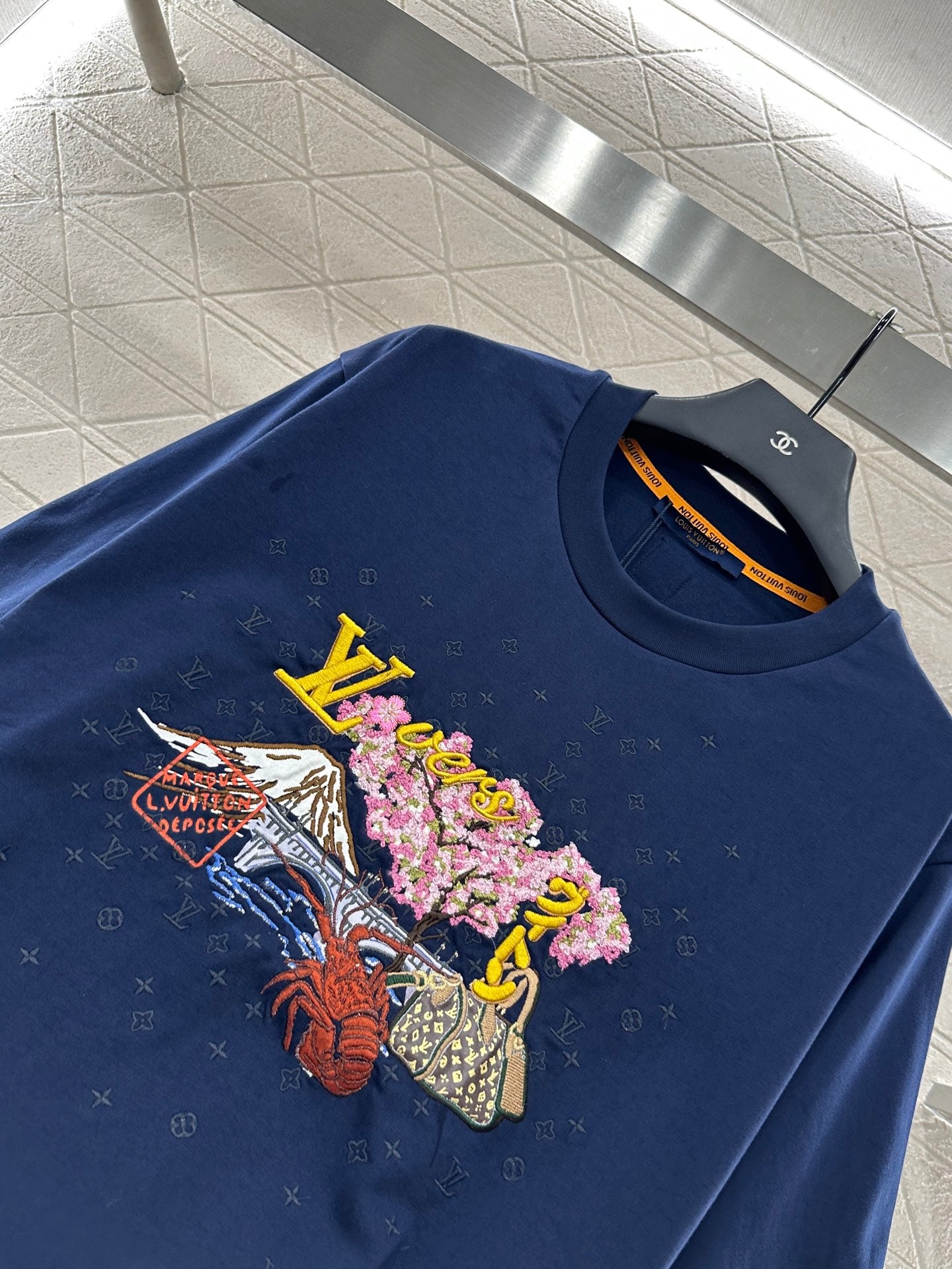 Louis*♥2025 New Arrivals Round-Neck Embroidered Short Sleeves