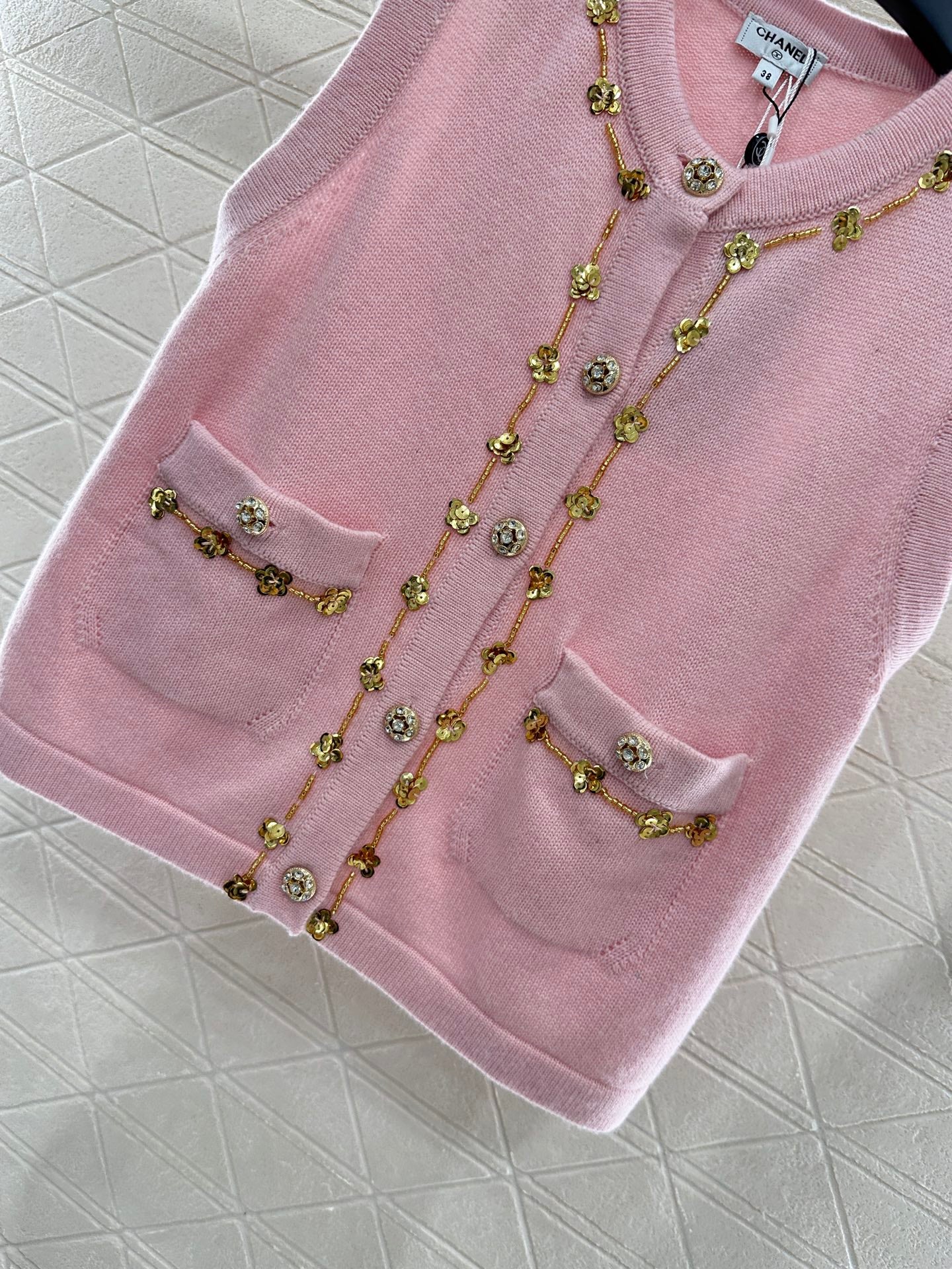 C*♥2025 New Arrival Beaded Knit Vest