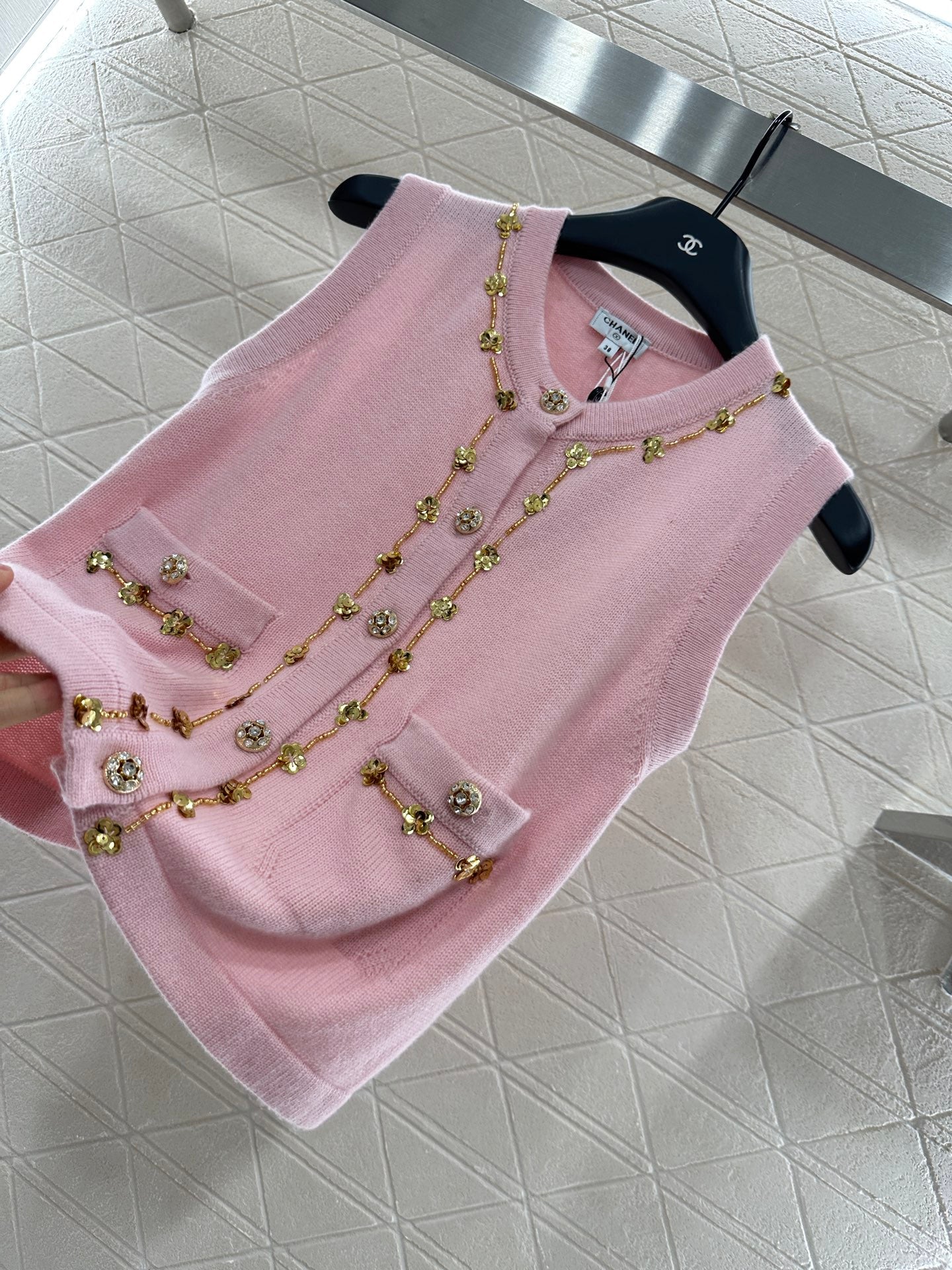 C*♥2025 New Arrival Beaded Knit Vest