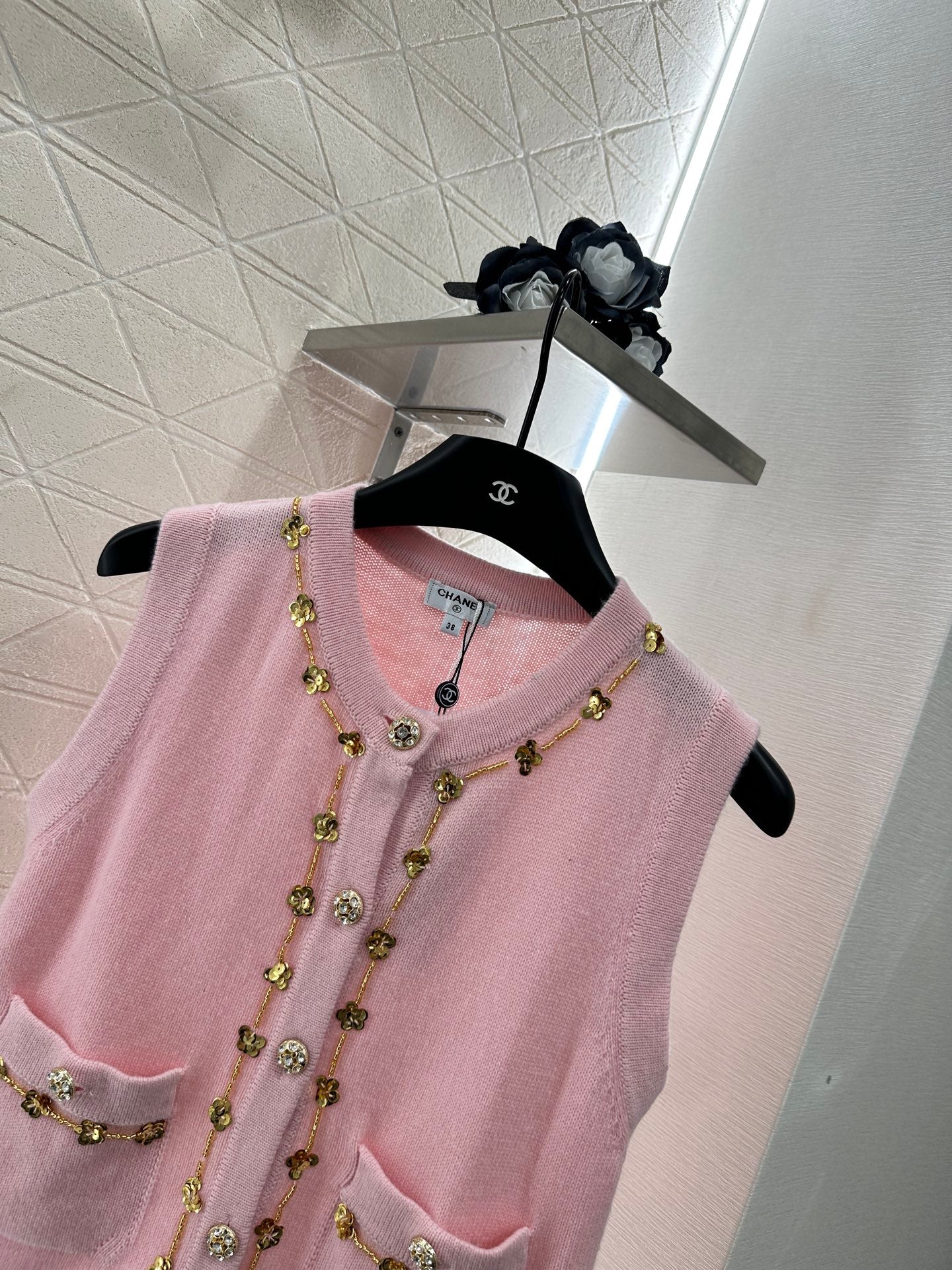 C*♥2025 New Arrival Beaded Knit Vest