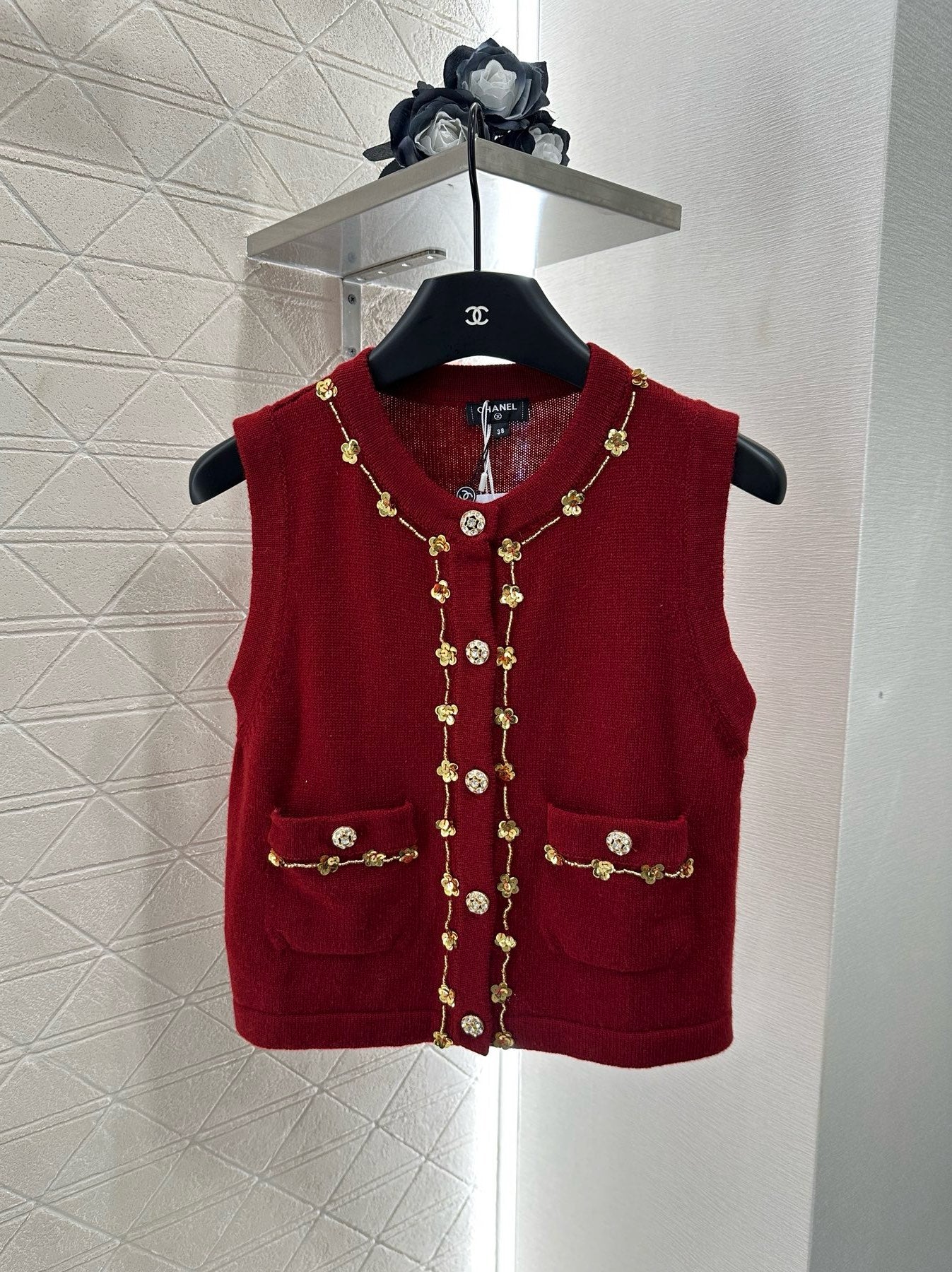 C*♥2025 New Arrival Beaded Knit Vest