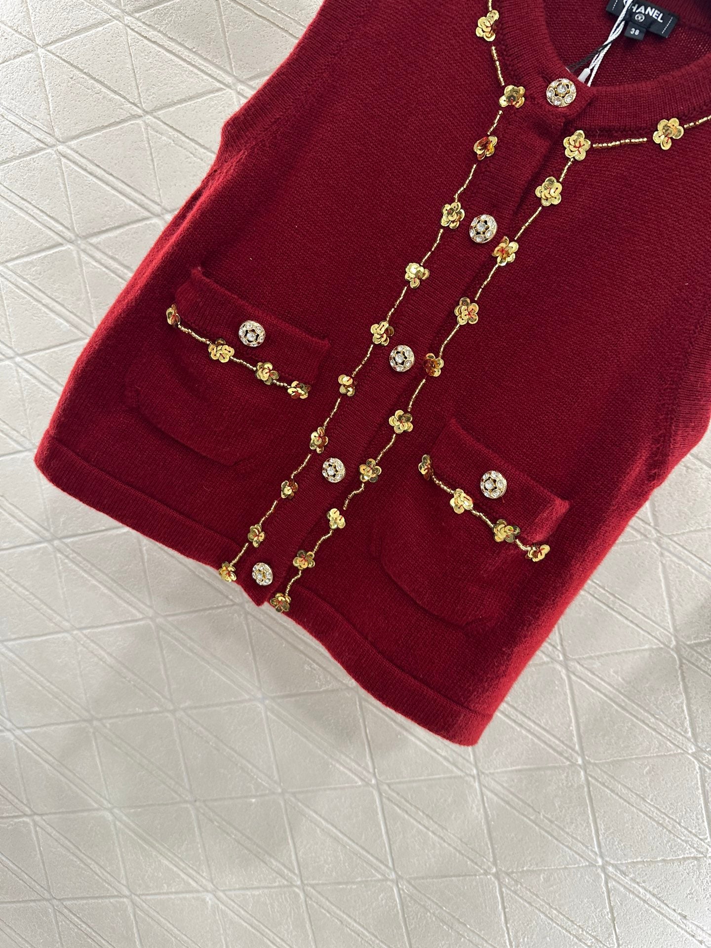 C*♥2025 New Arrival Beaded Knit Vest