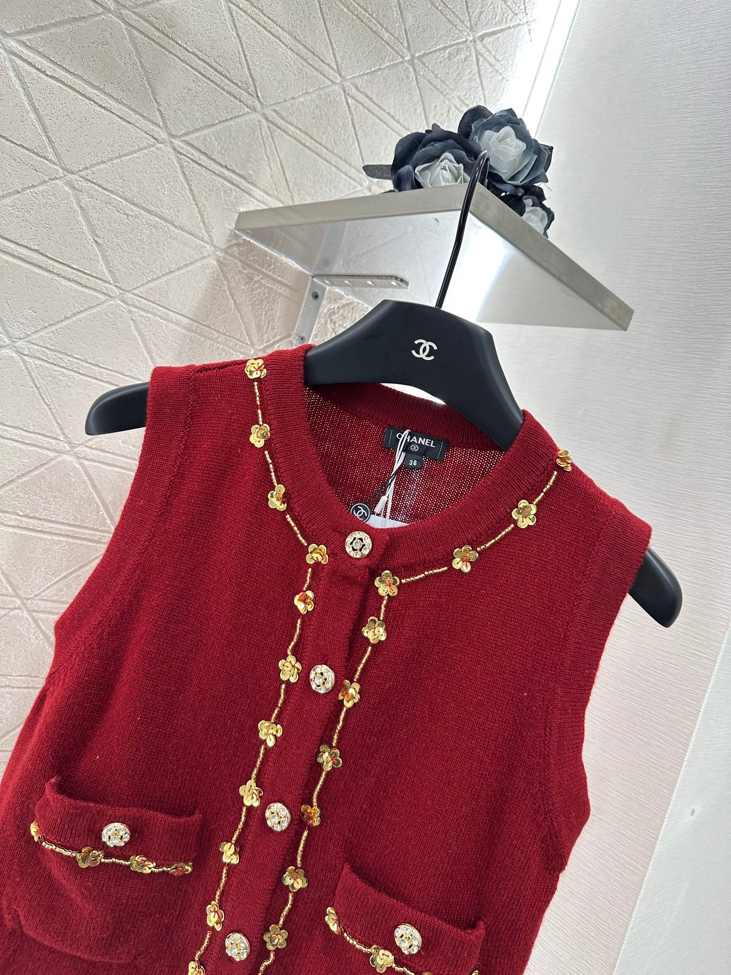 C*♥2025 New Arrival Beaded Knit Vest