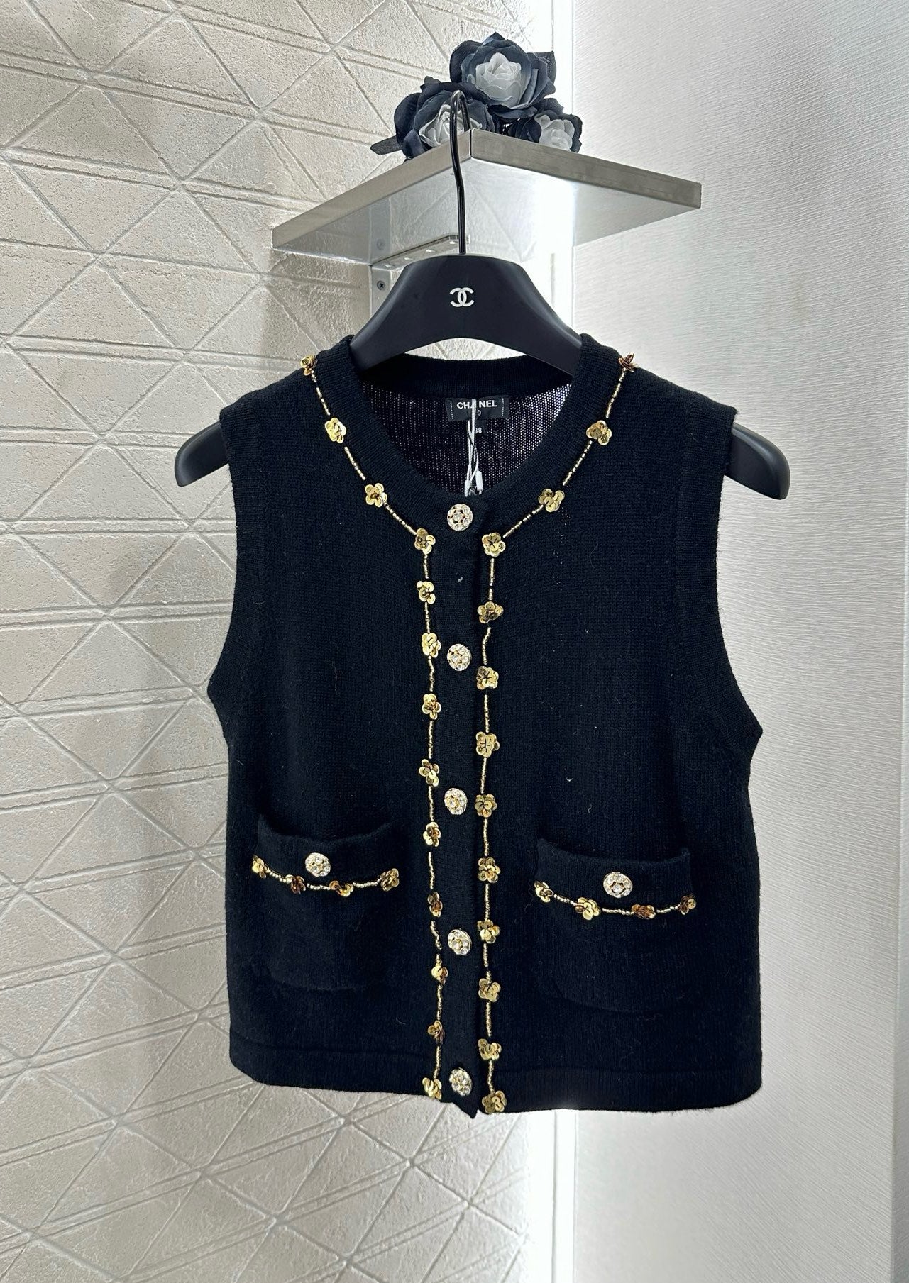 C*♥2025 New Arrival Beaded Knit Vest