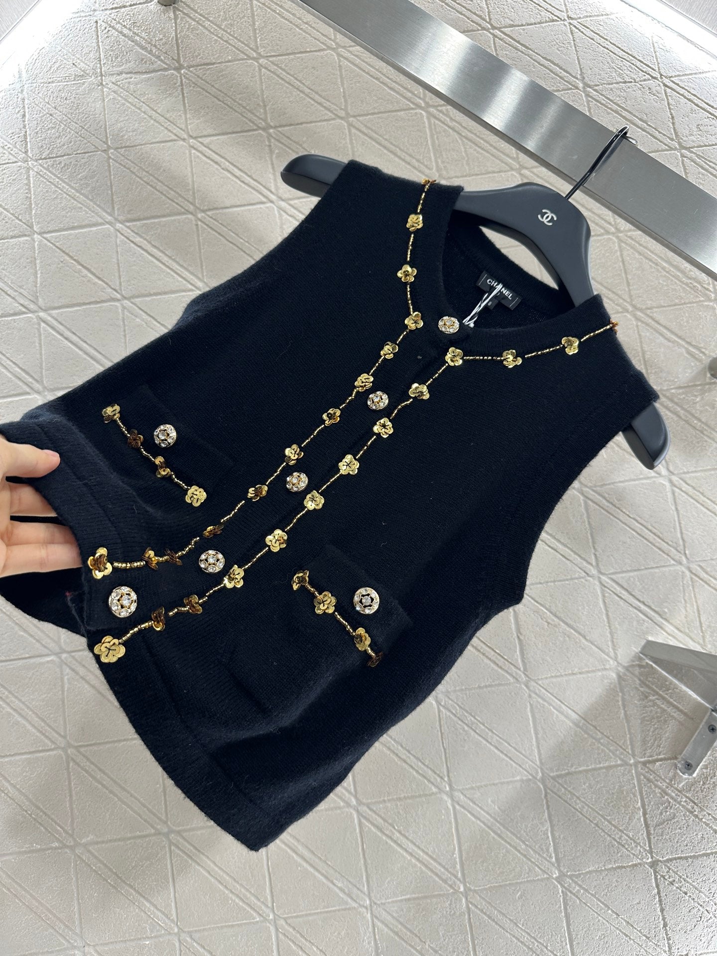 C*♥2025 New Arrival Beaded Knit Vest