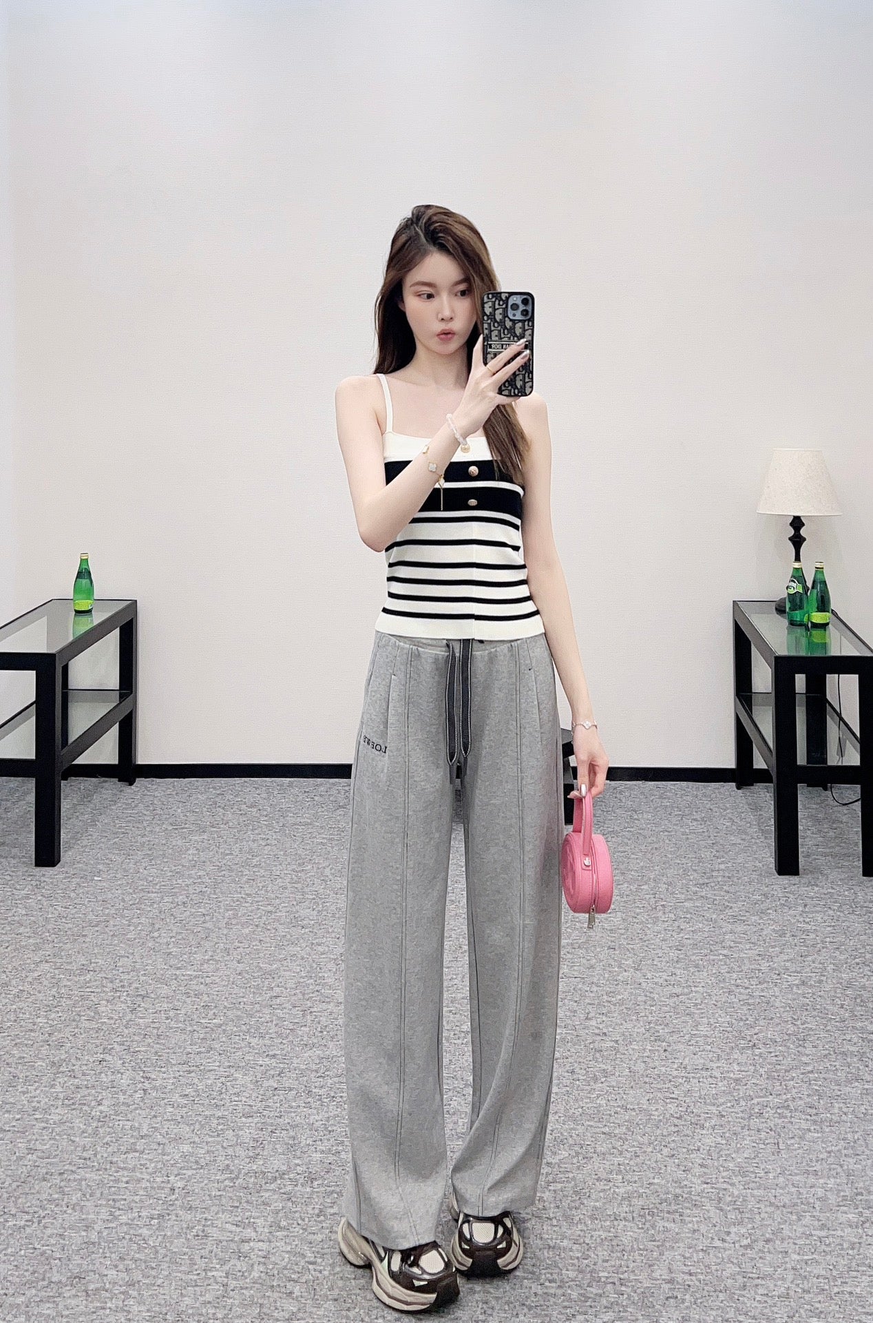 L*♥2025 New Arrival Drawstring Wide-Leg Pants