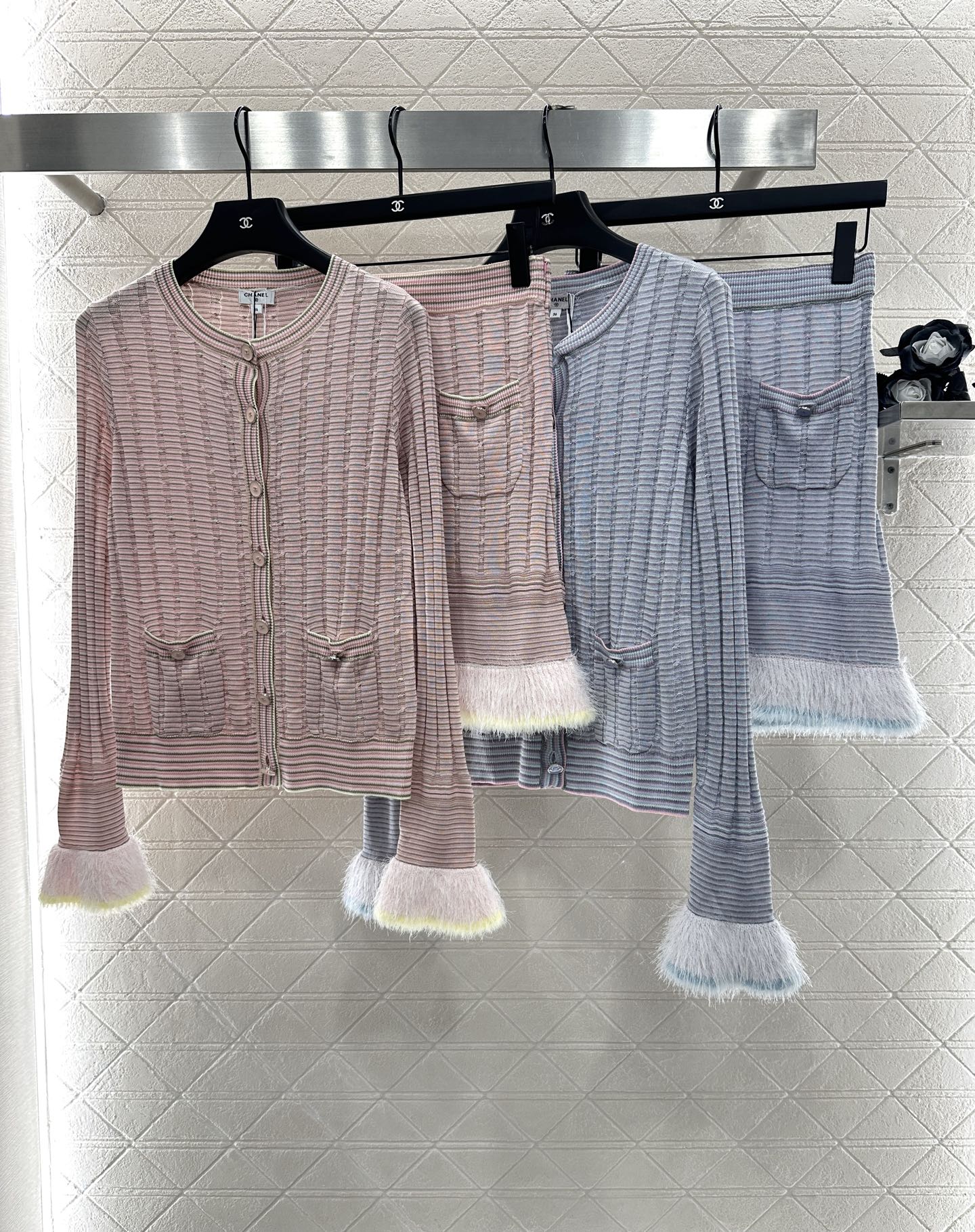 C*♥2025 New Arrival Knitted Skirt Long-Sleeved Set