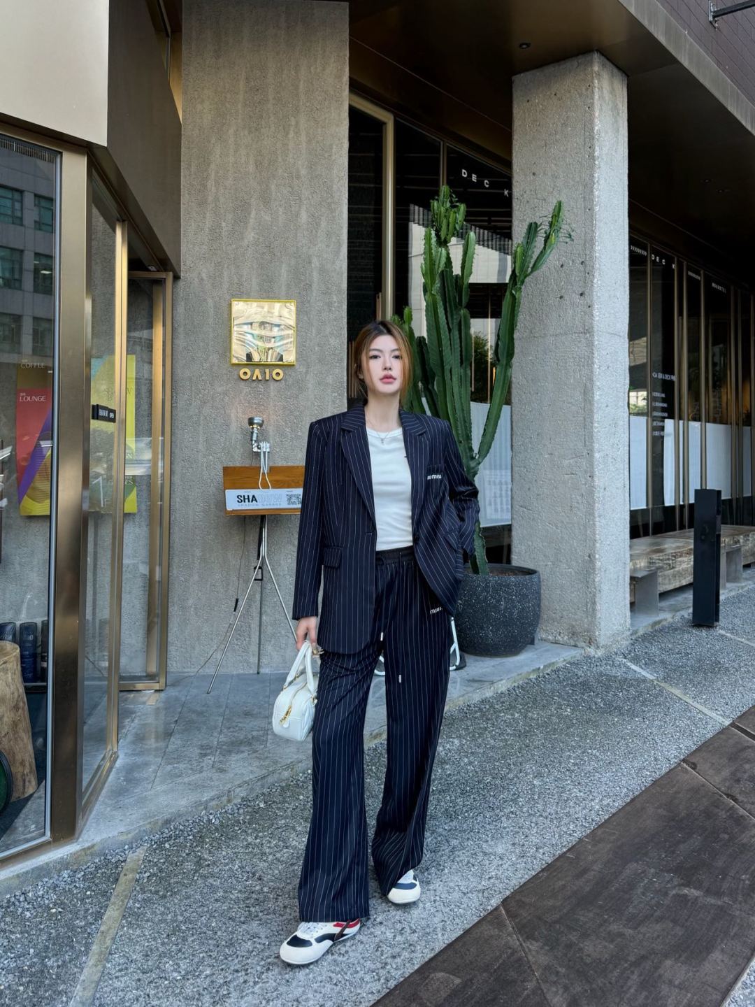 Miu New striped suit