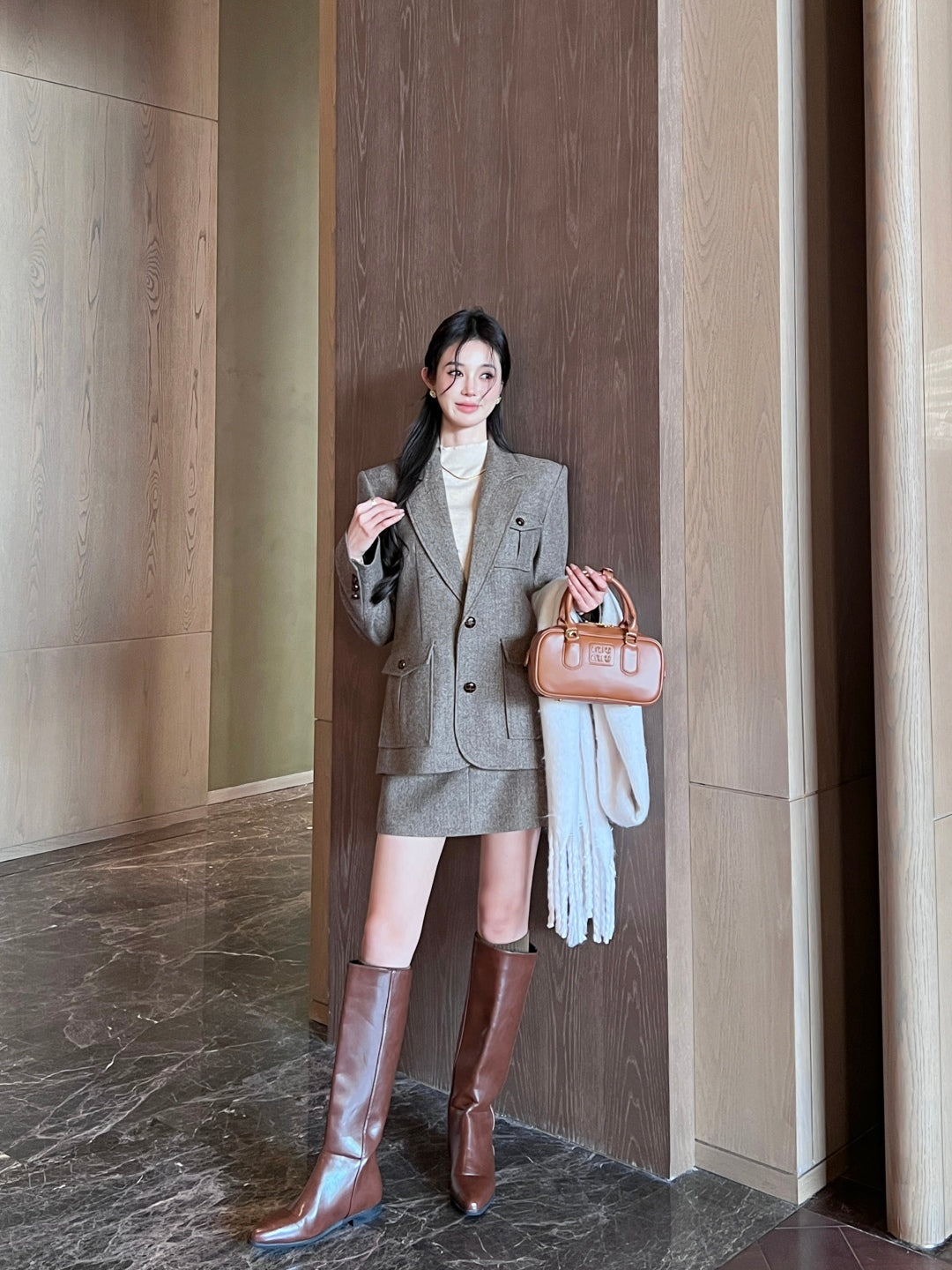 Miu NewHerringbone suit