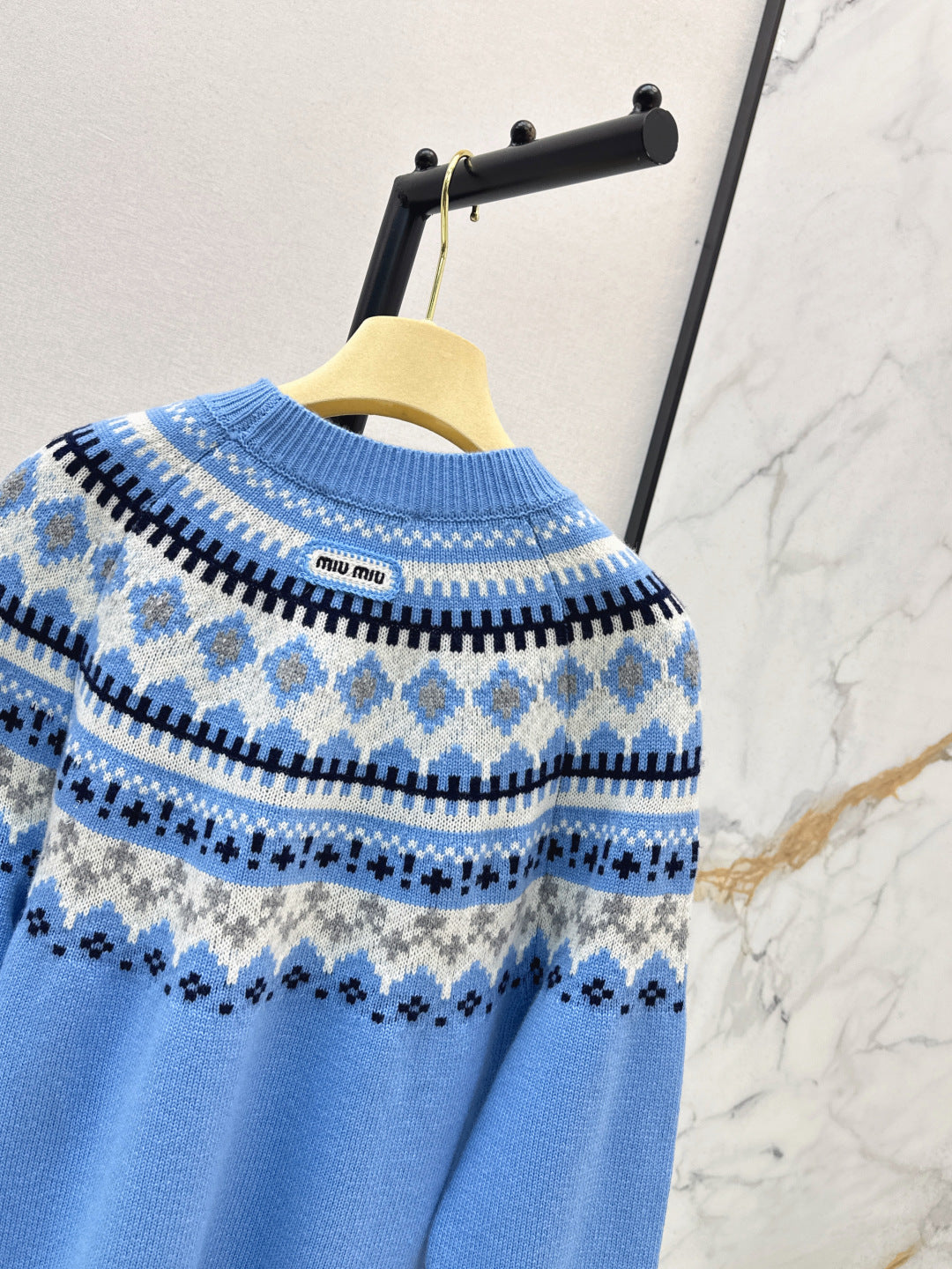 Miu NEW Jacquard wool sweater