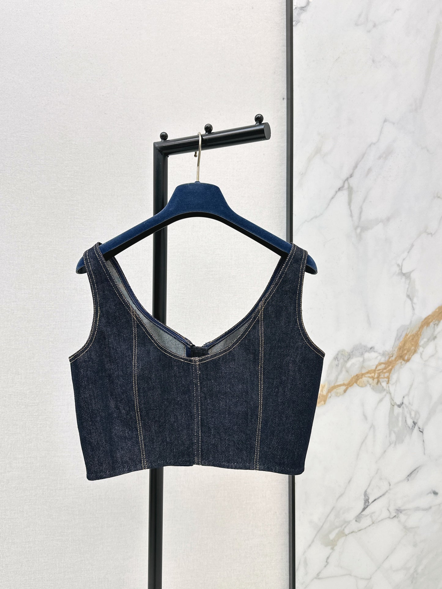 Louis NE zip-up denim vest