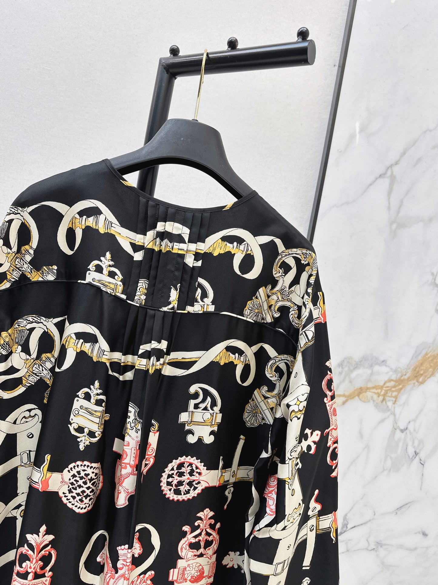 Herm NEW print silk dress