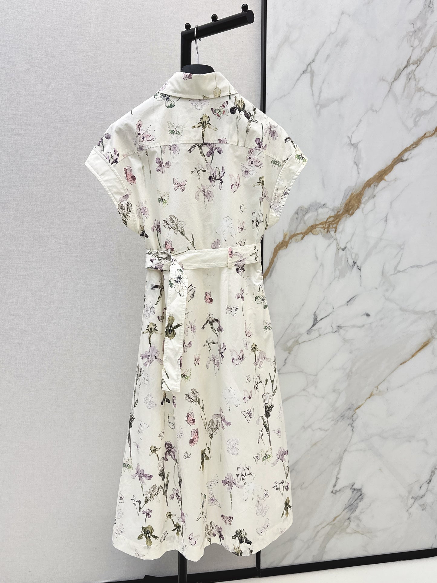 CD NEW floral print shirt dress