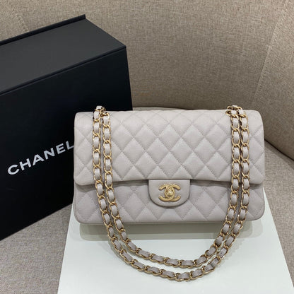 CH CLASSIC 11.12 HANDBAG 25.5 Small Grained Calfskin Elephant Gray