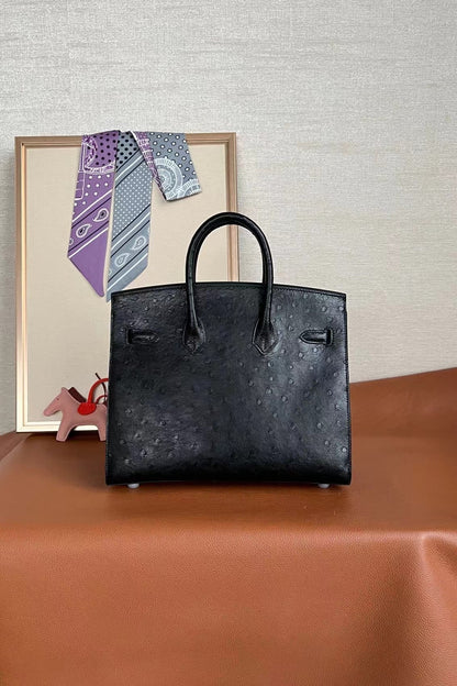 Birkin 25 Ostrich skin Black