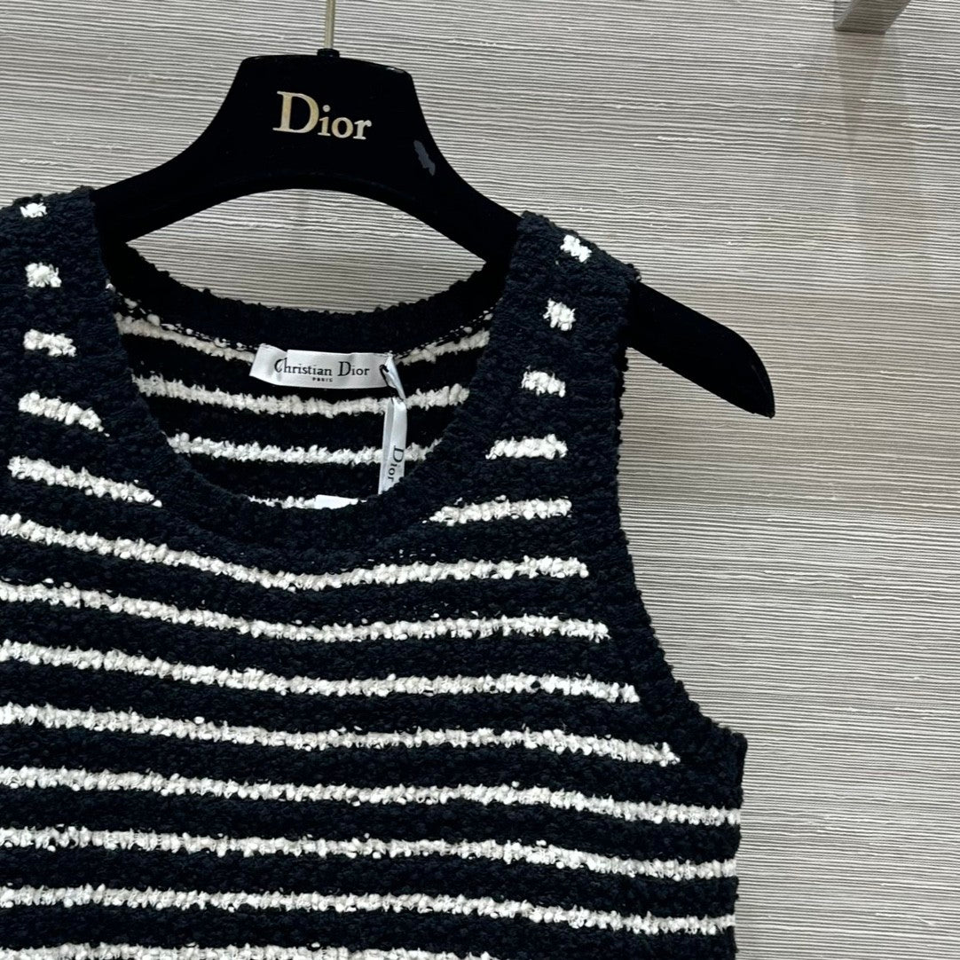 25ss spring and summer new striped knitted vest