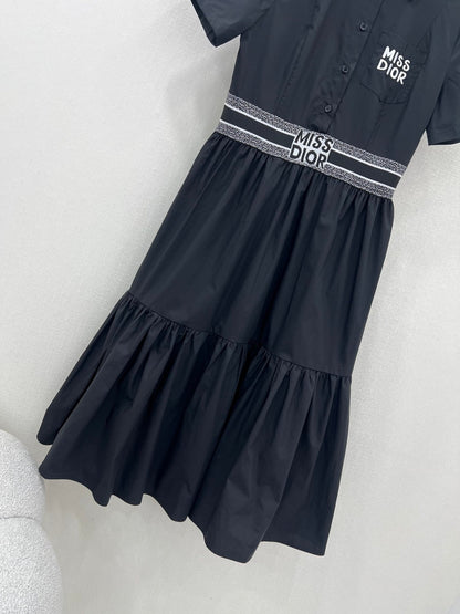 25ss new elegant short-sleeved dress