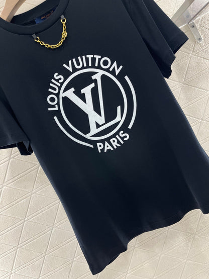 Chain round neck simple fashion T-shirt