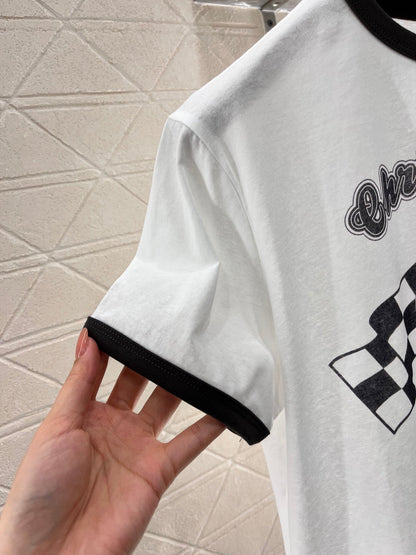 Sports print crew neck T-shirt