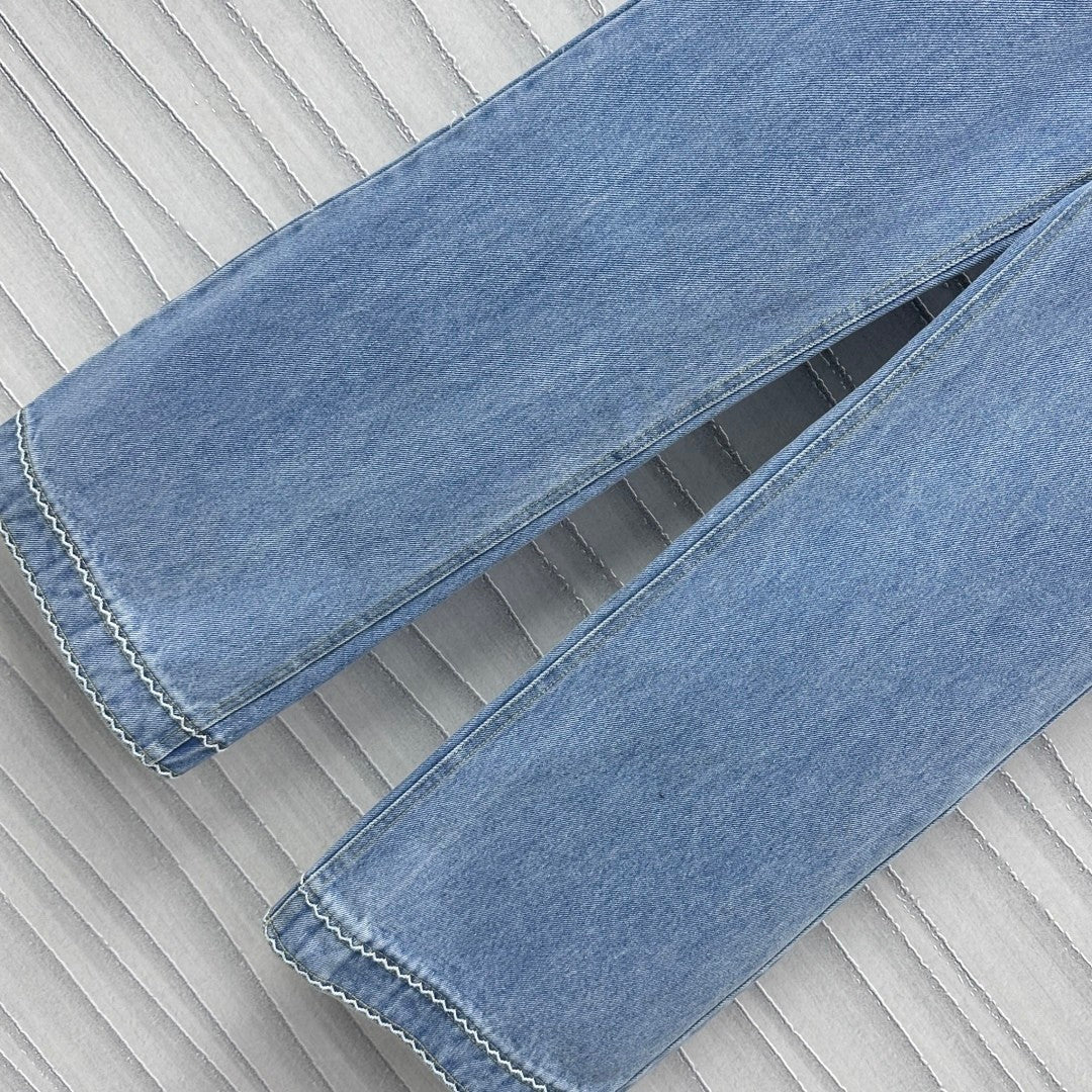 25-year new high waist straight jeans