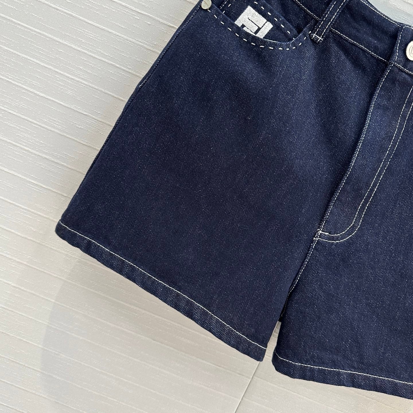 25 years new original blue denim shorts