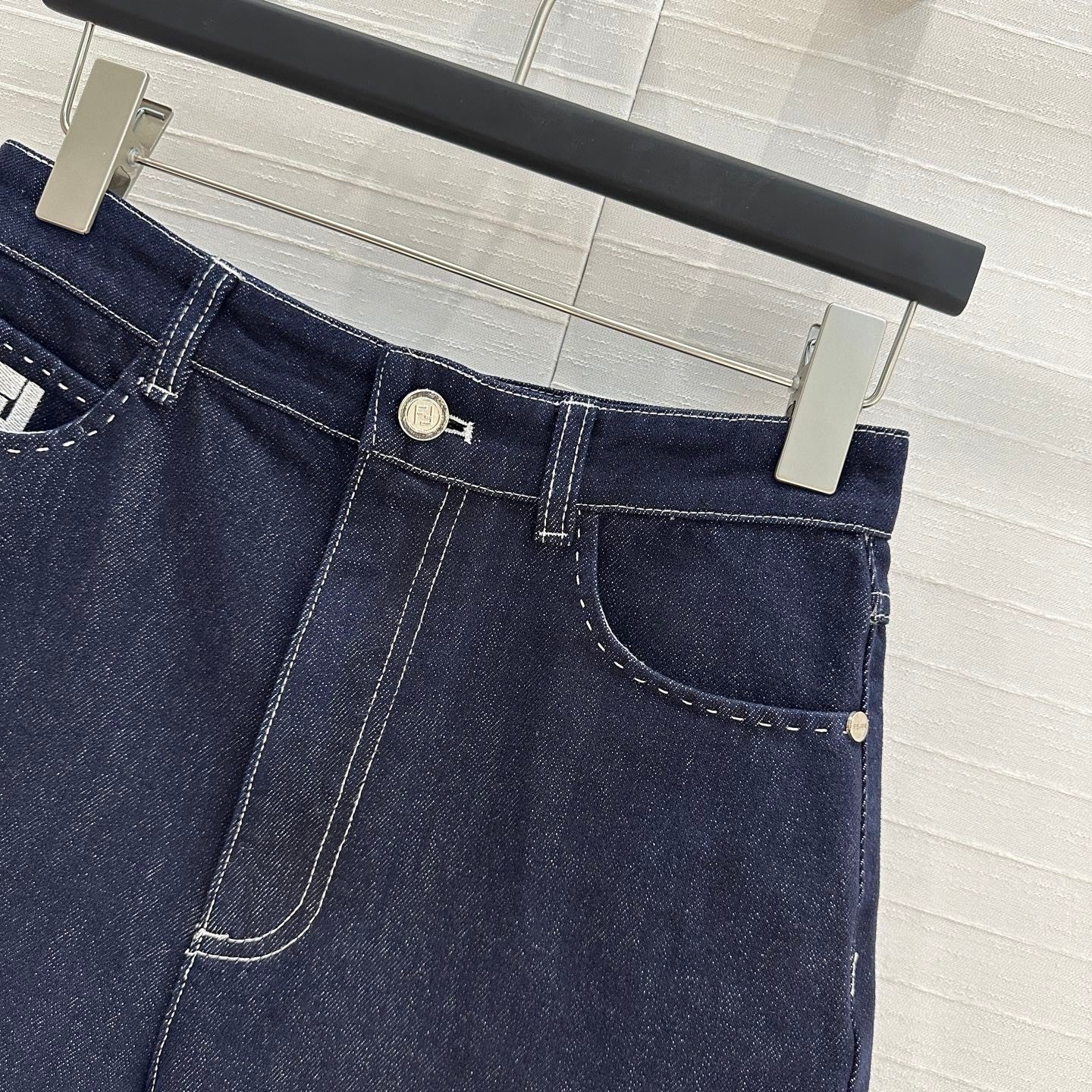 25 years new original blue denim shorts