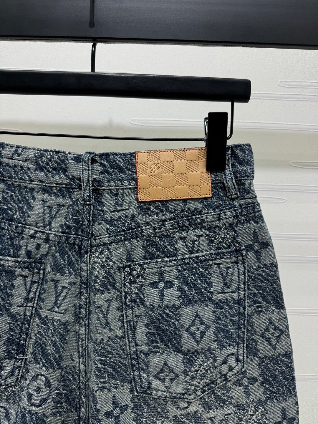 25-year new jacquard plaid denim shorts