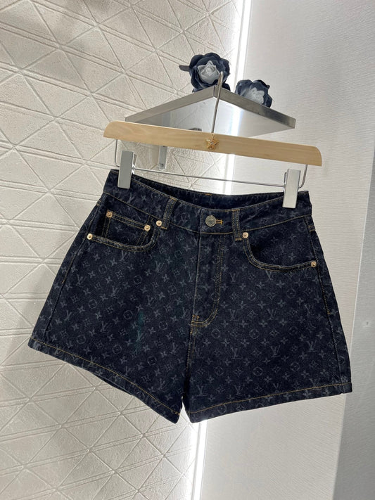 25 years new jacquard denim shorts