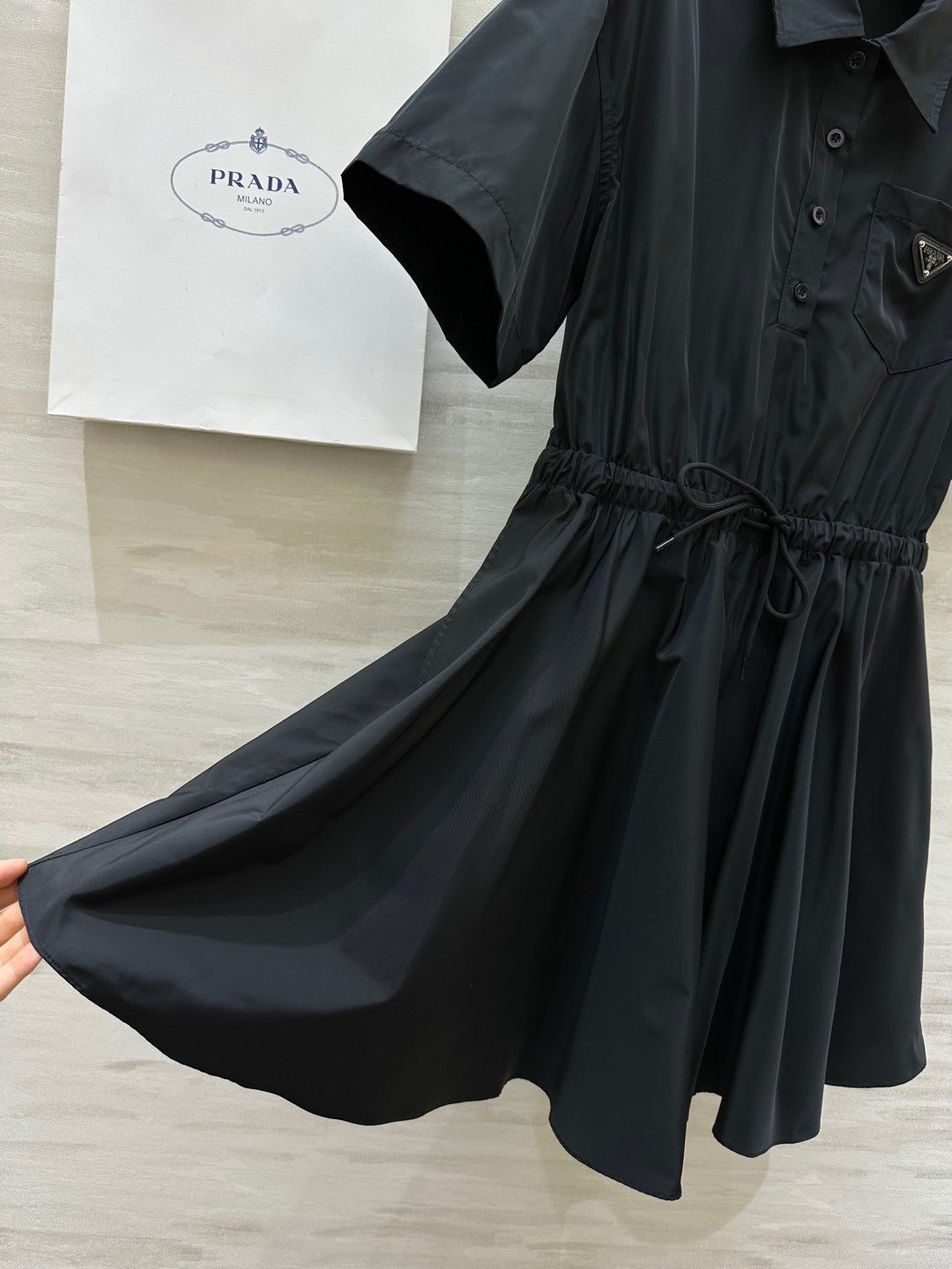 New arrival short sleeve lapel dress