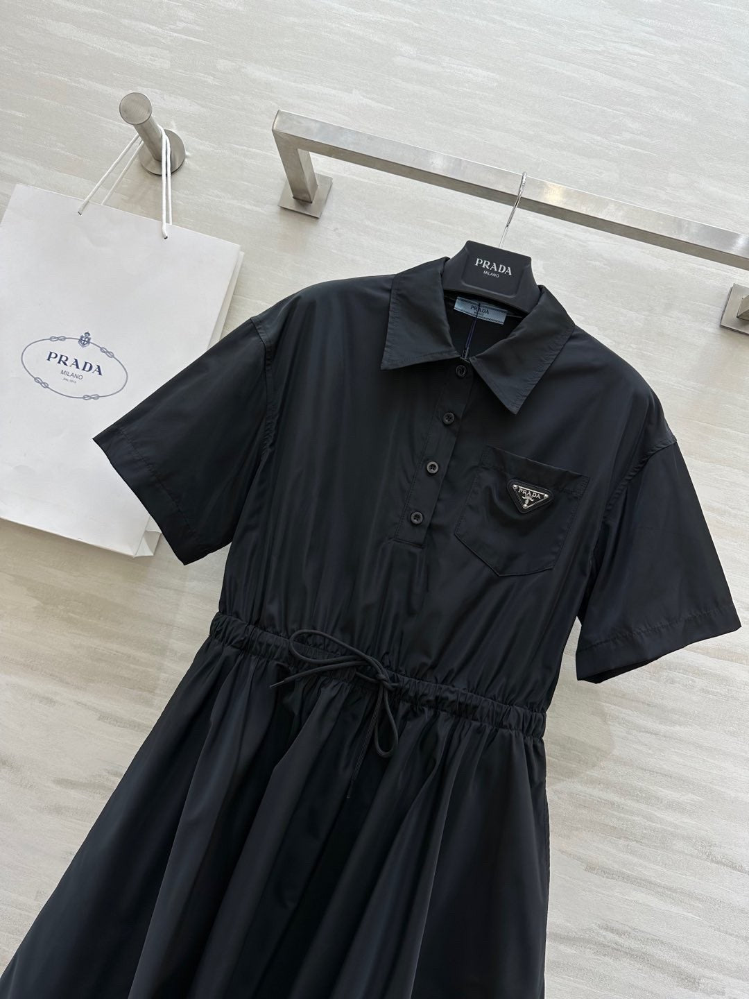 New arrival short sleeve lapel dress