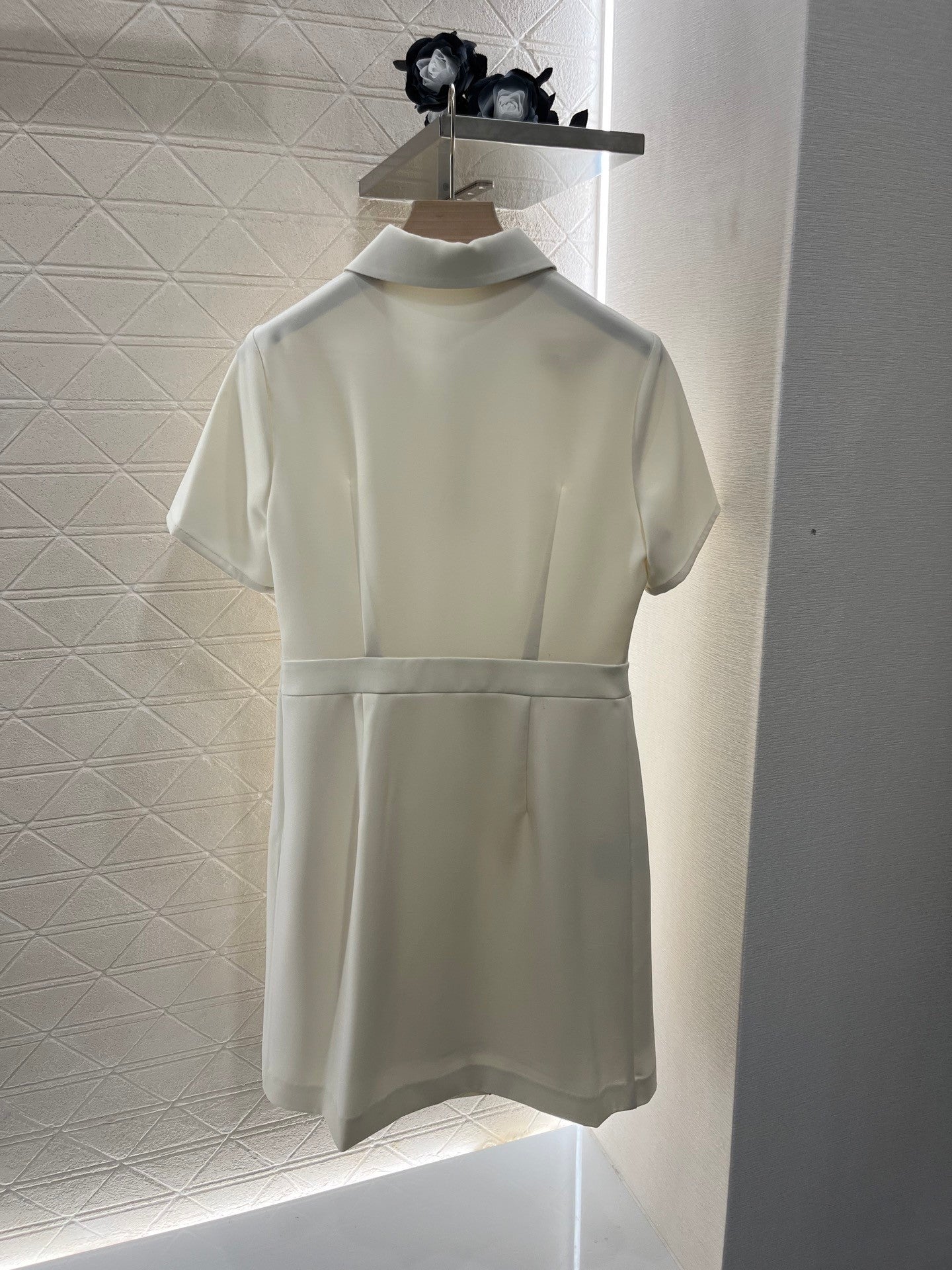 25ss new casual lapel short-sleeved dress