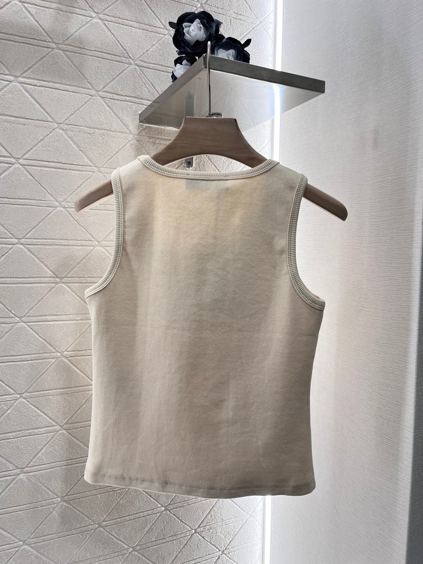 25ss new beaded sequined cotton vest