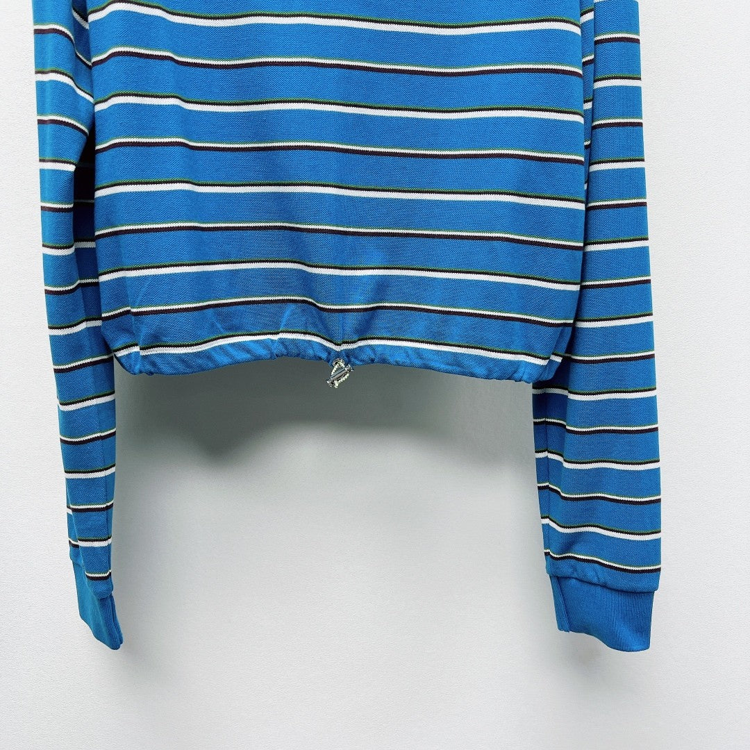 25ss new color matching striped long sleeve top