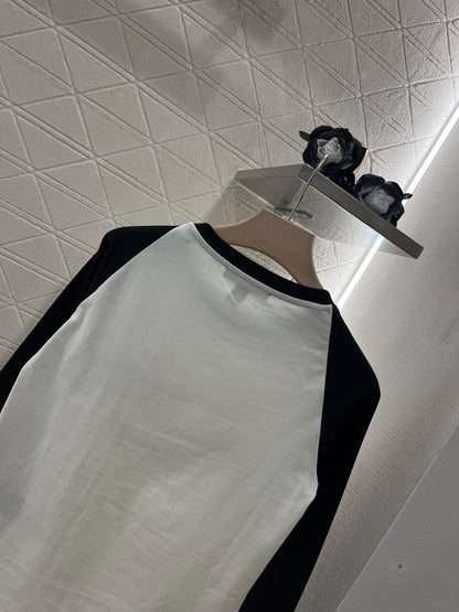 25ss new fashion simple long-sleeved top