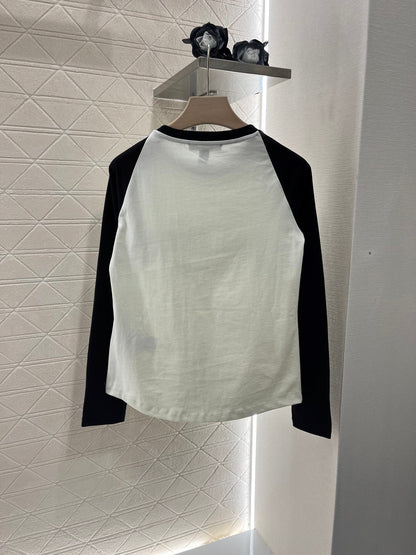 25ss new fashion simple long-sleeved top