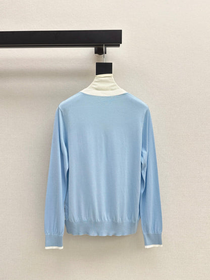 New fashion noble wool tencel long-sleeved top