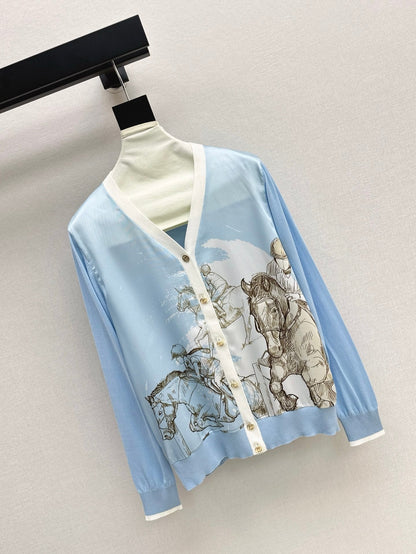 New fashion noble wool tencel long-sleeved top