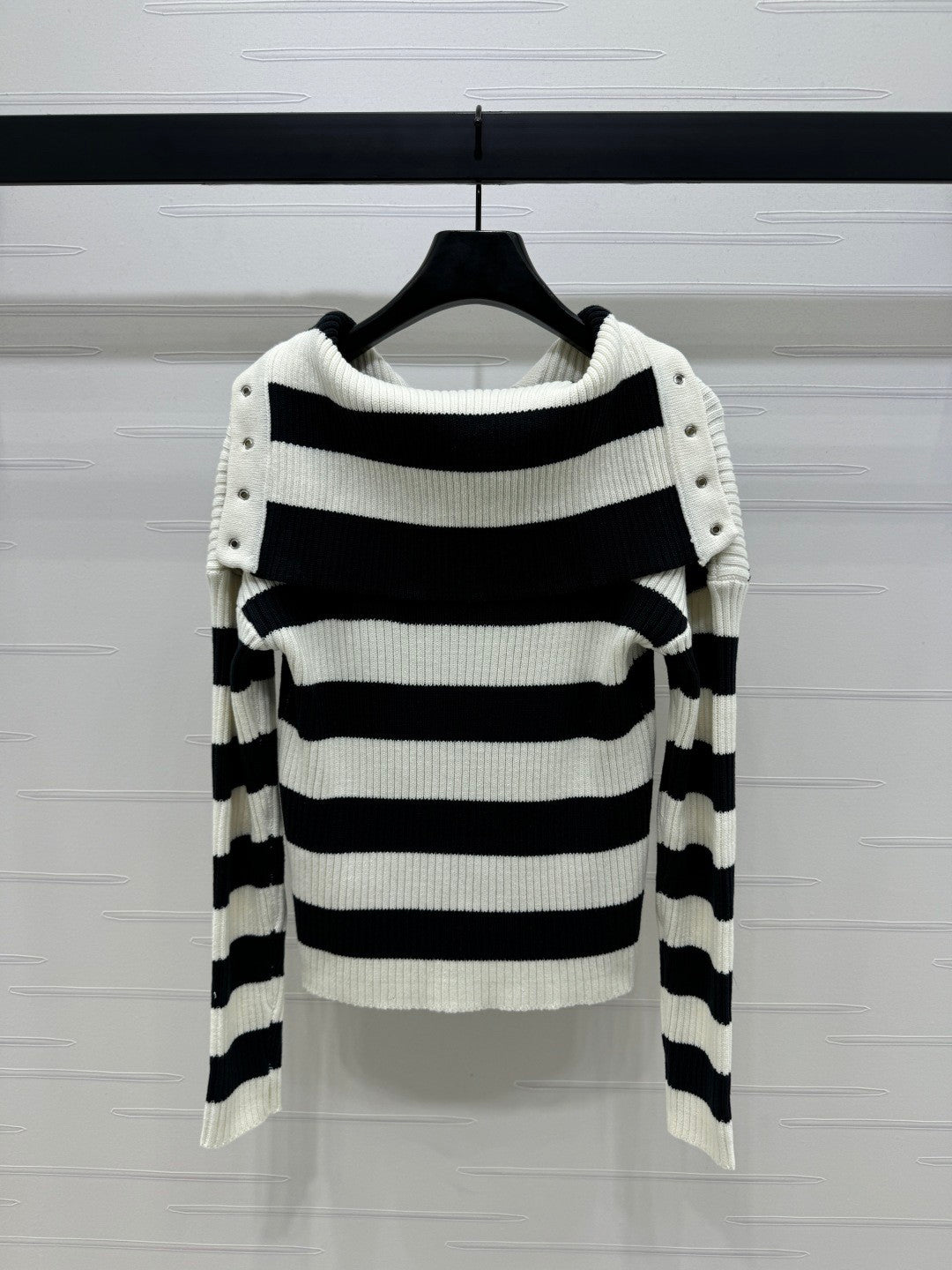 25ss new fashion shawl knitted long-sleeved top