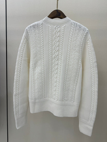 24ss high-end knitted long-sleeved top