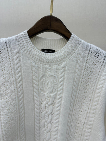 24ss high-end knitted long-sleeved top