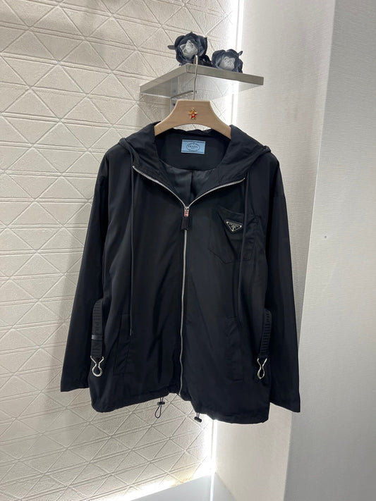 25ss new hooded belt jacket